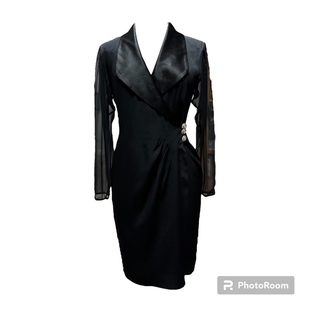 Vintage Tuxedo black dress made in USA - Picture 2 of 5
